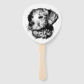 Canine Head schets Handwaaier (Voorkant)