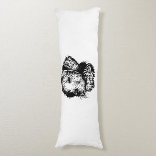 Canine Head schets Lichaamskussen (Voorkant Verticaal)