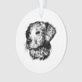 Canine Head schets Ornament (voorkant)