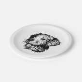 Canine Head schets Papieren Bordje (Gekanteld)