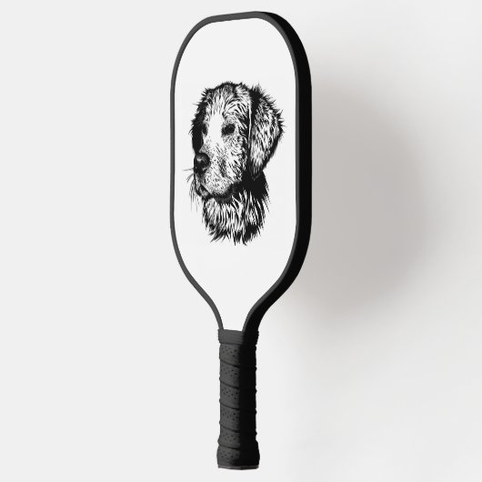 Canine Head schets Pickleball Paddle (Links)
