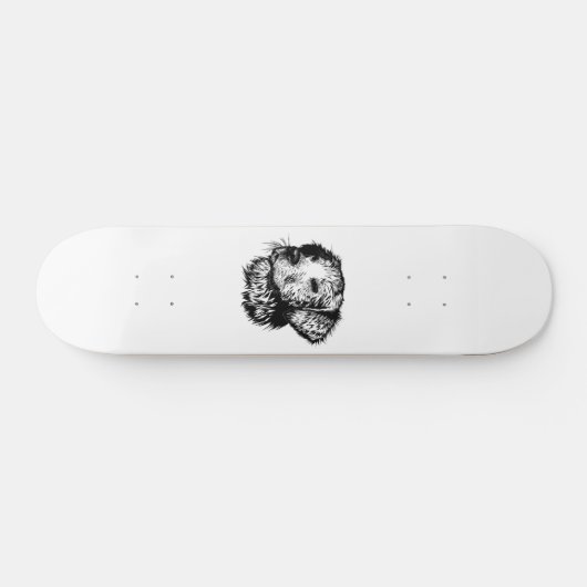 Canine Head schets Skateboard (Horizontaal)