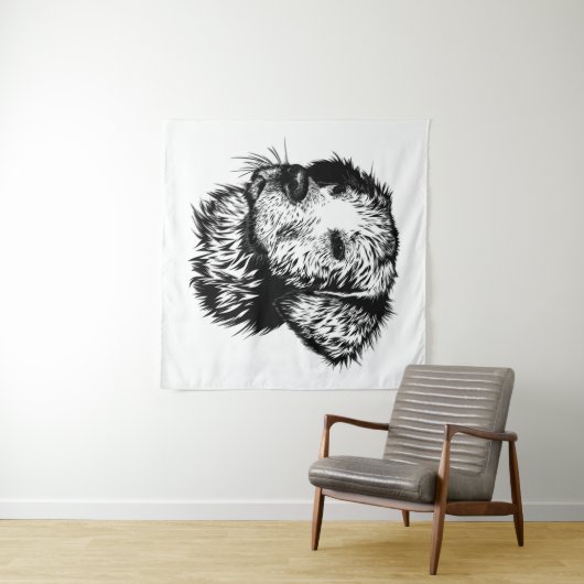 Canine Head schets Wandkleed (In Situ (horizontaal))