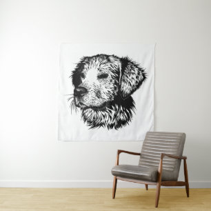 Canine Head schets Wandkleed
