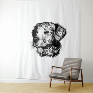 Canine Head schets Wandkleed