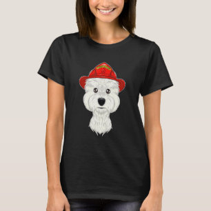Canine I Fireman Dog I Firefighter West Highland T T-shirt