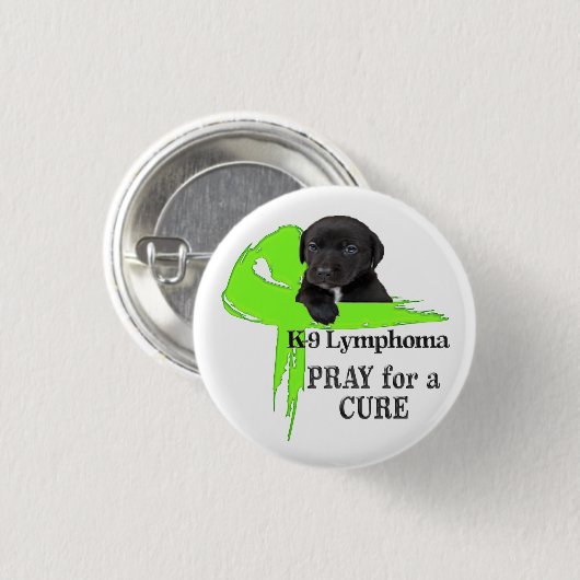 Canine Lymfoom - Kankerbites Ronde Button 3,2 Cm (Voorkant /achterkant)
