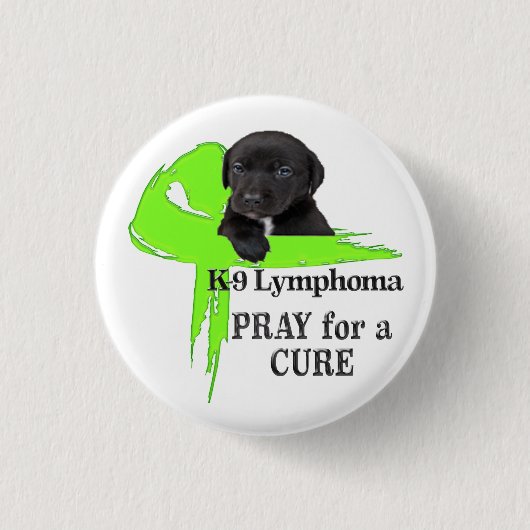 Canine Lymfoom - Kankerbites Ronde Button 3,2 Cm (Voorkant)