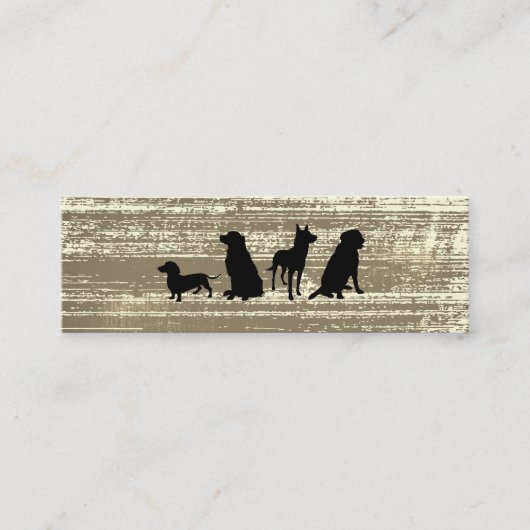 Canine Pack | Honden training rustieke textuur Mini Visitekaartje (Voorkant)