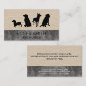 canine pack | Hondentraining | Leer marmer Visitekaartje (Voorkant / Achterkant)