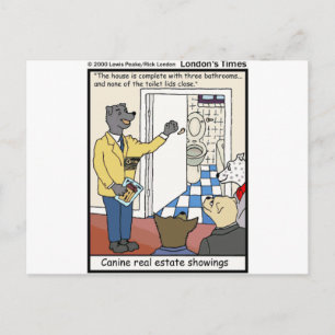 Canine Real Estate Sales Funny Gifts & T - shirts Briefkaart
