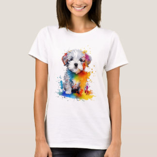 Canine Splash, dulce perrito T-shirt