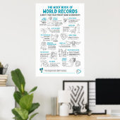 Canine World Records - Funny Dog Poster (Bureau à domicile)