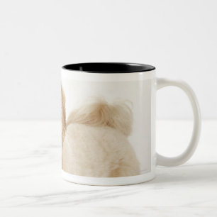 Canis familiaris tweekleurige koffiemok
