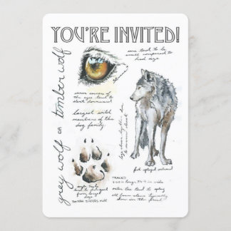 Canis Lupus Wolf Illustratie Uitnodiging