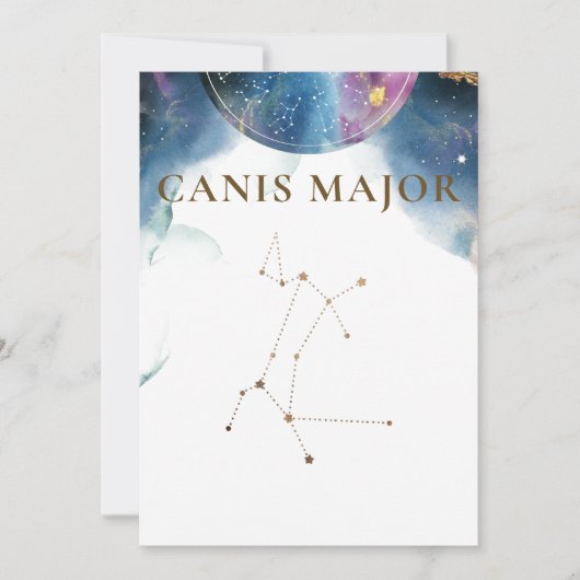 Canis Major Constellation, Celestial Table Number (Voorkant)