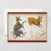 Canis Major, Lepus, Columba Noachi en Cela Sculpto Briefkaart (Voorkant / Achterkant)