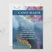 Canis Major Table Number Celestial Seating Chart Kaart (Voorkant)