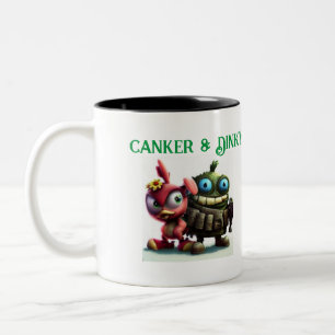Canker & Dinky Classic Tweekleurige Koffiemok