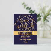 Canmore, Alberta Canada Minimalist Mountain Briefkaart (Staand voorkant)