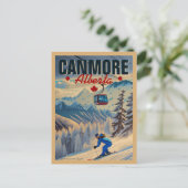 Canmore Alberta Mountains Canada jaren 1950 Briefkaart (Staand voorkant)