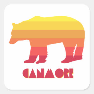 Canmore Alberta Rainbow Beer Vierkante Sticker