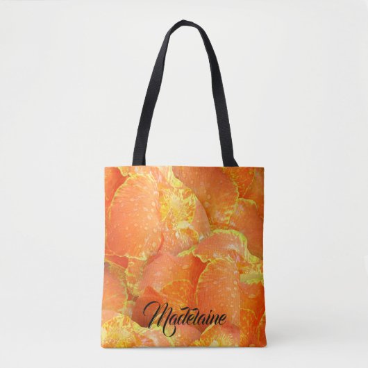 Canna Lilies gepersonaliseerde canvas tas (Voorkant)