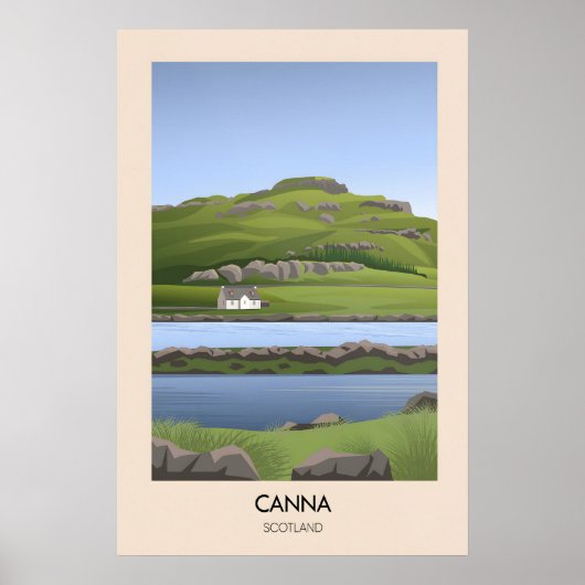 Canna Schotland Reisposter Poster (Voorkant)