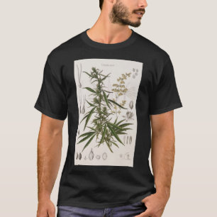 Cannabis Sativa - frans botanisch Poster van binne T-shirt
