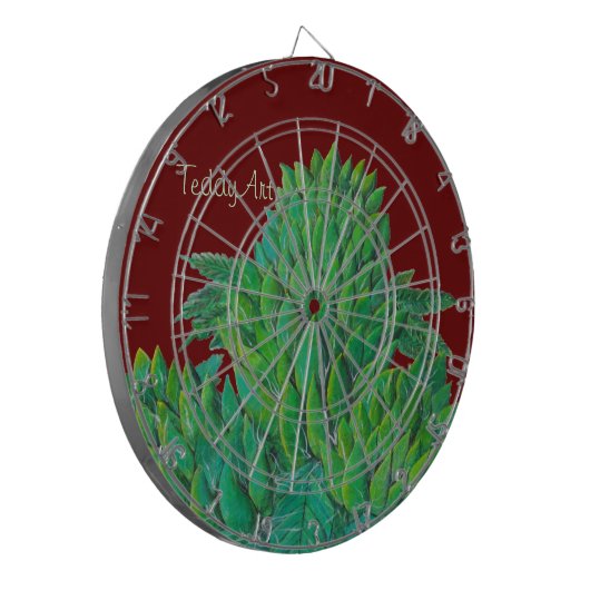 CannaBliss Dartboard van ©TeddyArt Dartbord (Voorkant Links)
