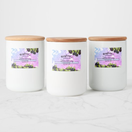 Canne à fruits de Blackberry | Étiquette Jam Jar (Bouteilles)