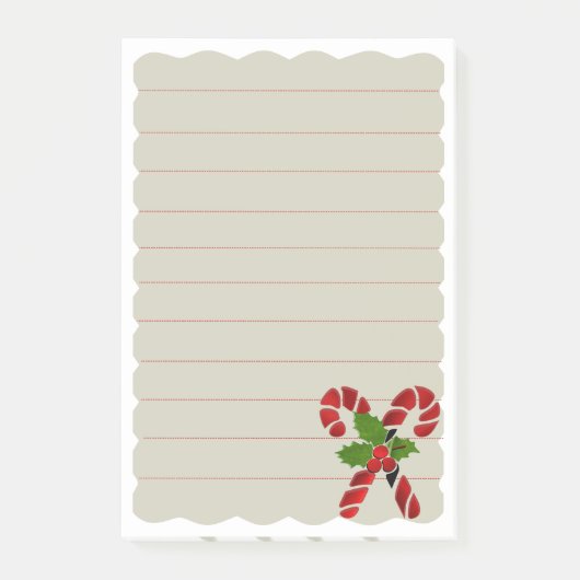 canne de bonbon Post-it note (Devant)