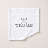 Canne de golf personnalisée élégante avec nom (Gant de toilette)
