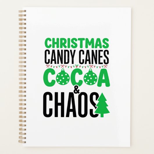 Canne de Noël au Cacao Chaos Design (Devant)
