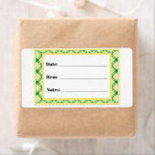 Canne et stockage alimentaire Étiquette Cadre vert (En situation)