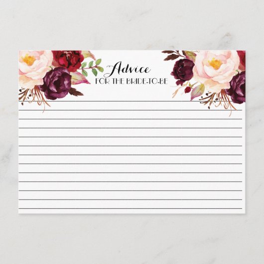 Canneberge, Marsala, Belles cartes de conseils flo (Devant)