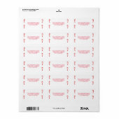 Canneberges - Étiquette d'adresse (Feuille entière)