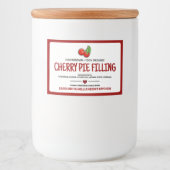 Canned Cherries Food Label Voedselcontainer Etiket (Voorkant)