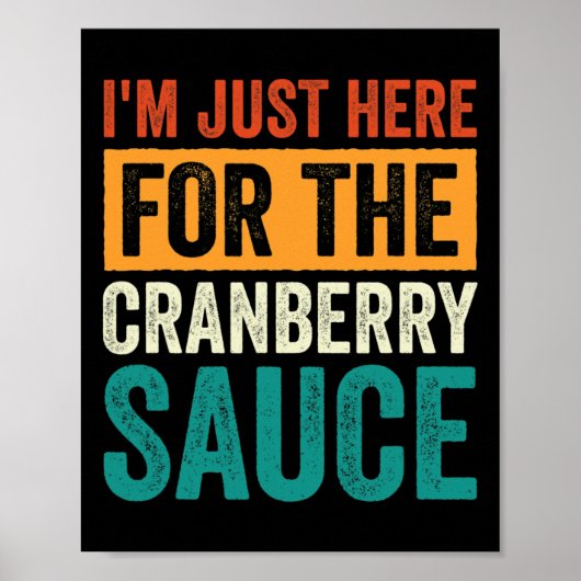 Canned Cranberry Sauce Jellied Happy Thanksgiving Poster (Voorkant)