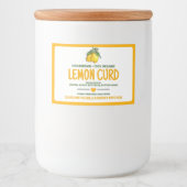 Canned Lemon Food Label Voedselcontainer Etiket (Voorkant)
