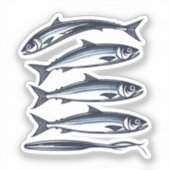 Canned sardines sticker (Voorkant)