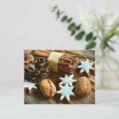 Cannedecor met zwarte ster briefkaart (Staand voorkant)