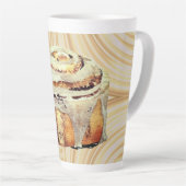 Cannelle Bun Mornings Grosse latte Mug 17 oz (Angle droit)