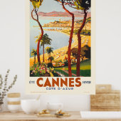 Cannes - Côte d'Azur France Poster vintage 1935 (Cuisine)