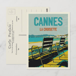 Cannes Cote d'Azur France, uitzicht van Croisette Briefkaart