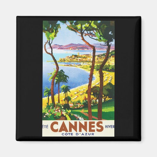  Cannes Cote D'Azur Frans reisbureau Magneet (Voorkant)
