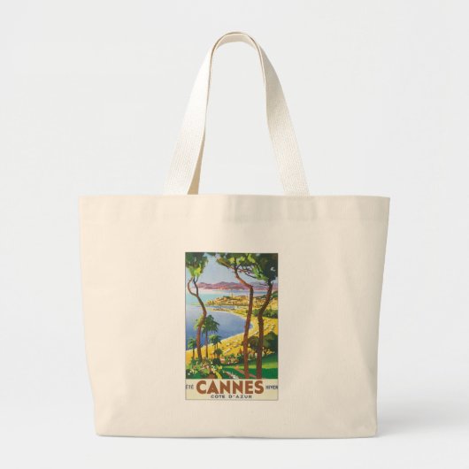 Cannes Cote D'Azur Grote Tote Bag (Voorkant)
