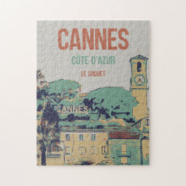 Cannes Côte d'Azur Le Suquet illustratie Frankrijk Legpuzzel