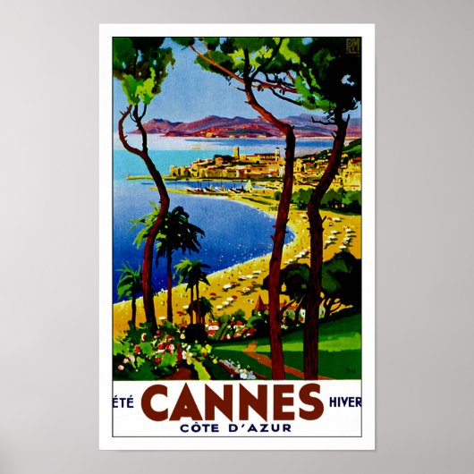 Cannes ~ Cote d'Azur Poster (Voorkant)