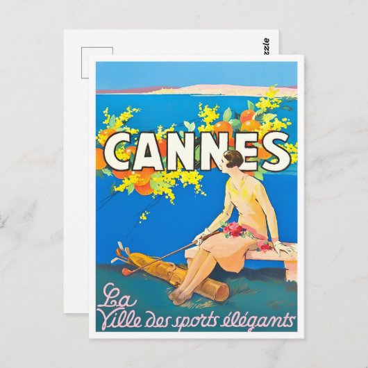 Cannes France vintage Briefkaart (Voorkant / Achterkant)